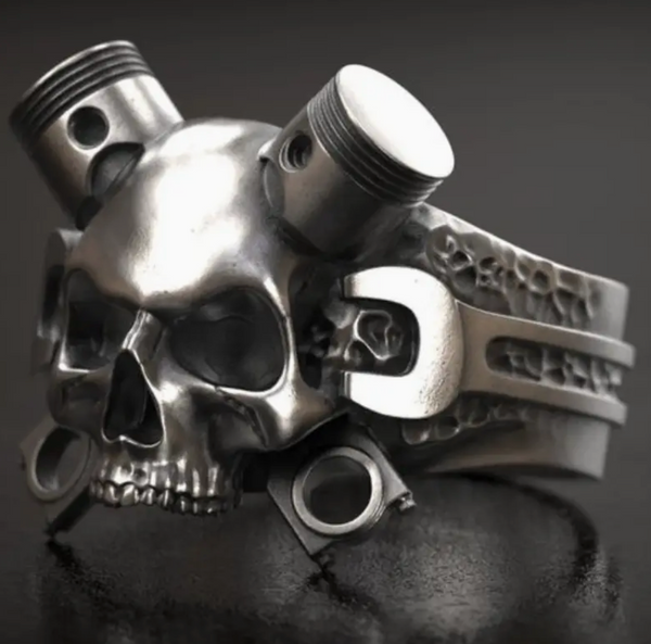 Mechanic's skull ring