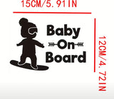 Baby on Board Die Cut Sticker Black