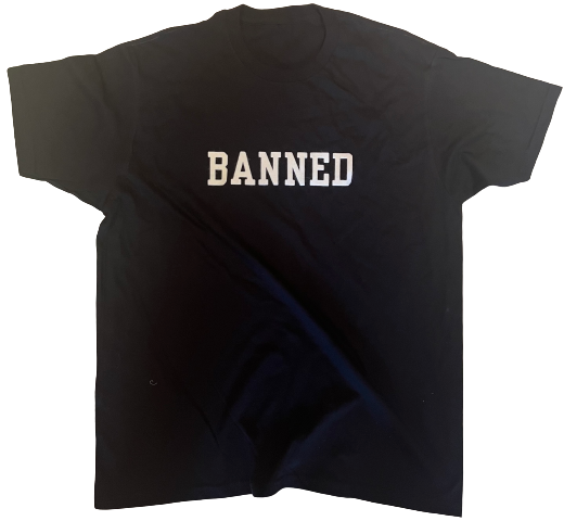 BANNED "COLLEGE" Felt Letters S/S T-Shirt
