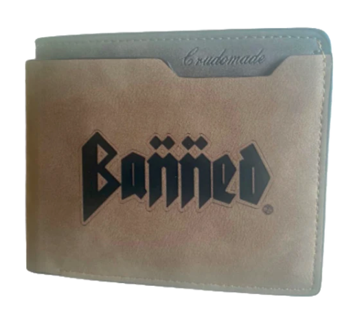 Banned Metal PF Leather Wallet