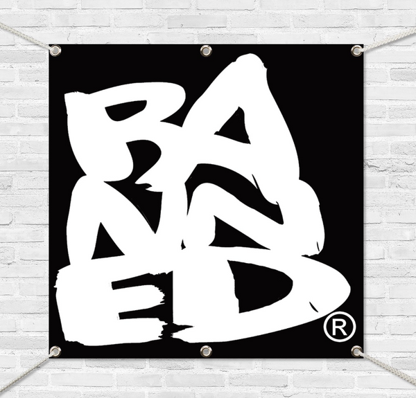 BANNED Large Stacked Banner 4'x4'