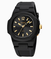 SKMEI Black/Black/Gold Watch