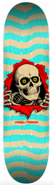 Powell Peralta Ripper- Shape 242 - 8 x 31.45 Natural Turquoise  Skateboard Deck
