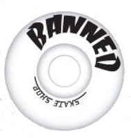 BANNED  Block Logo Skateboard Wheels 100A ALL Sizes
