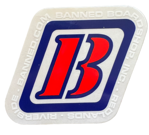 Banned B Board Shop Sticker
